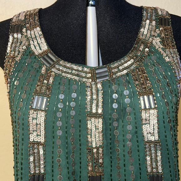Black Tops - BLACK sequined green racerback top